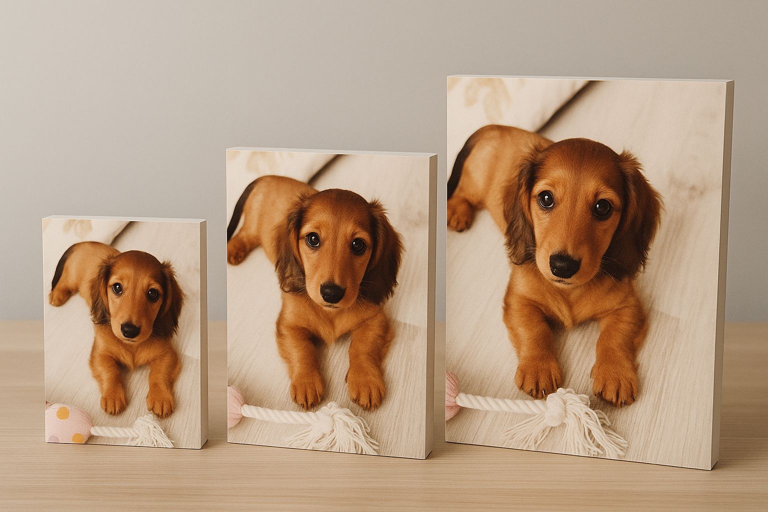 Wood Rectangle Photo Block