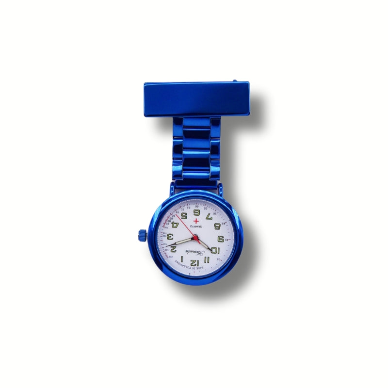 Navy Blue Anodised Nurse Fob Watch