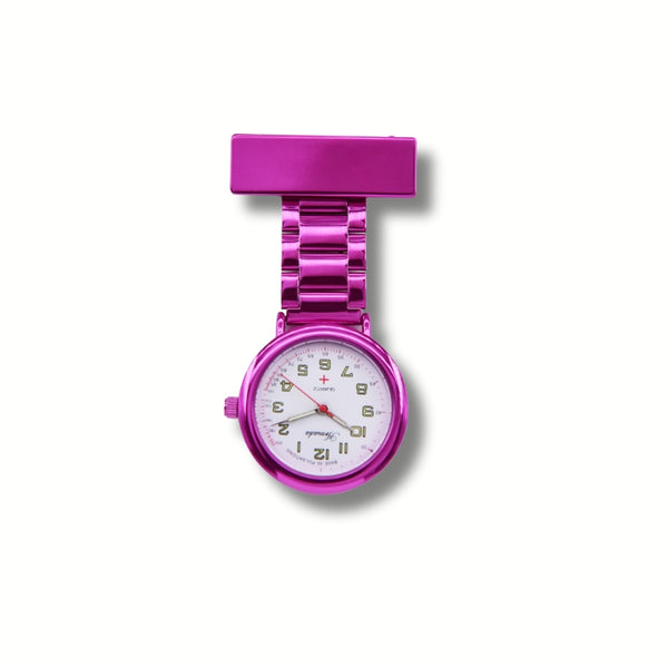 Pink Anodised Nurse Fob Watch