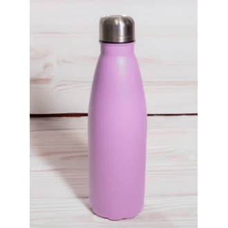 Purple Double Walled Drink Bottle Engraved