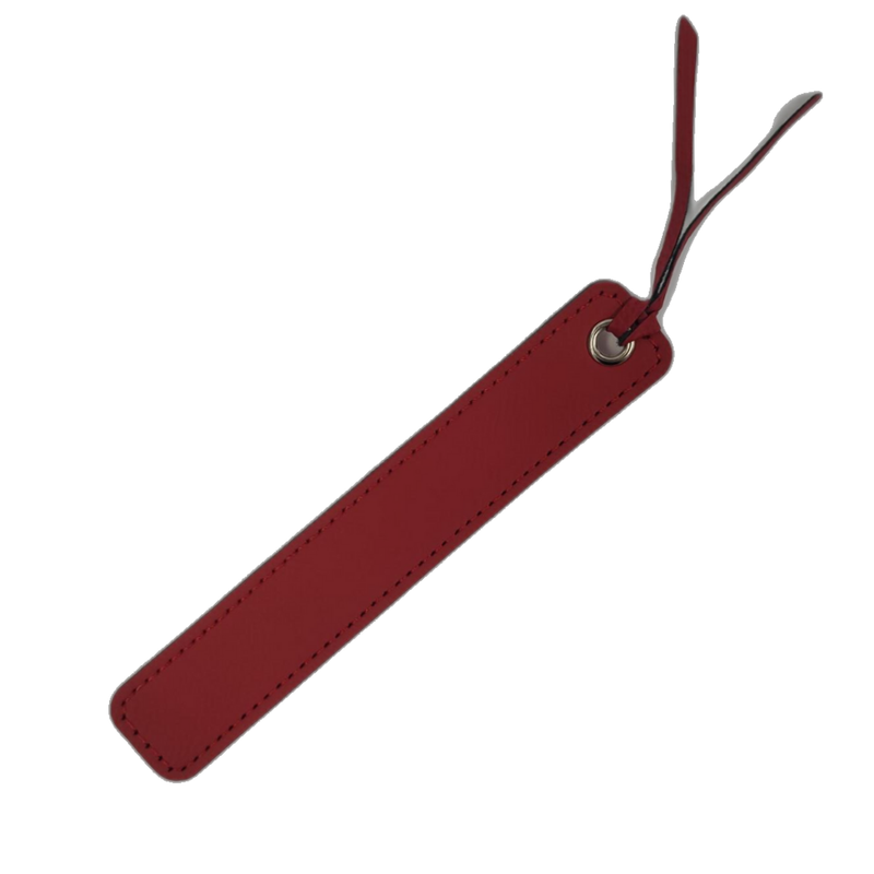 Red Faux Leather Personalised Bookmark