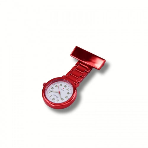 Red Anodised Nurse Watch