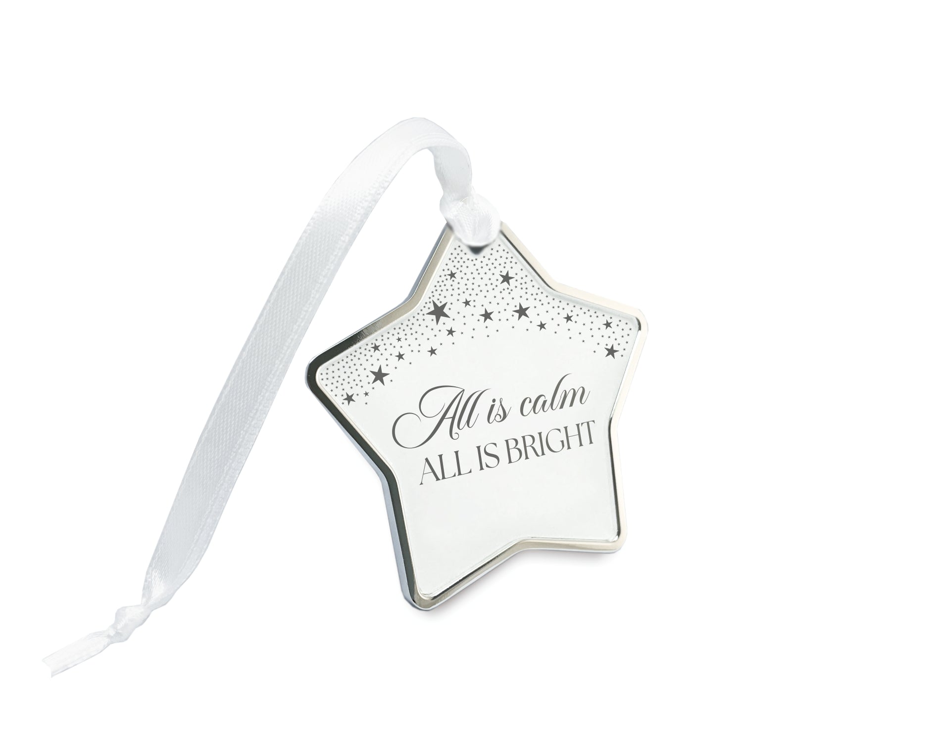 Personalised Christmas Tree Decoration Silver Keepsake