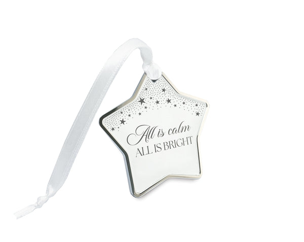 Personalised Christmas Tree Decoration Silver Keepsake