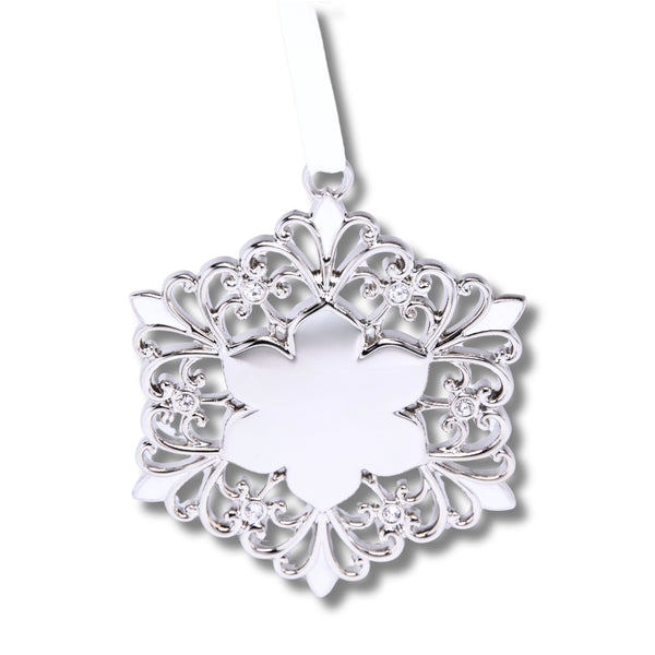 Snowflake Christmas Tree Decoration. Personalised Christmas Keepsake