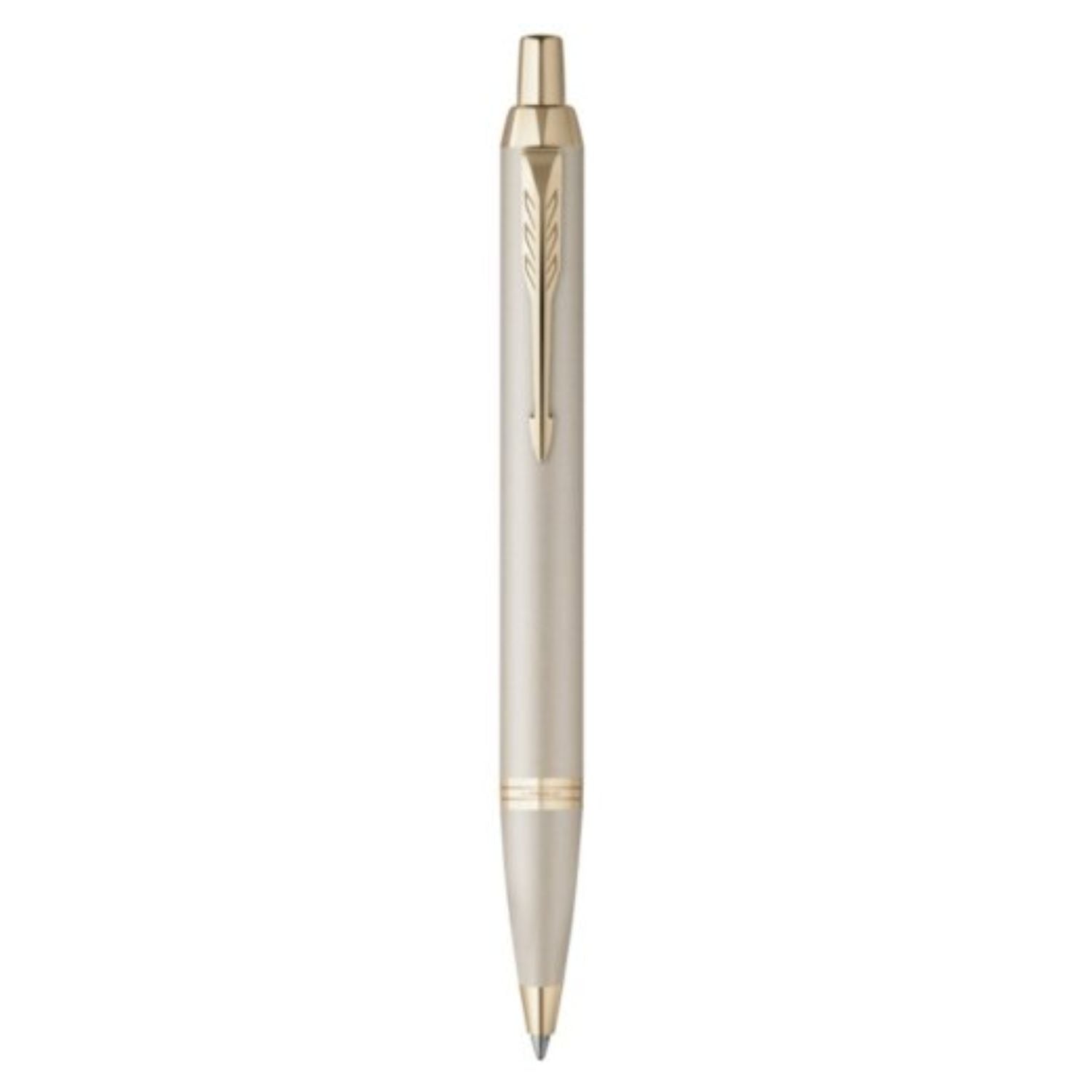 White personalised Parker IM Monochrome Ballpoint Pen – Luxury Professional Writing Instrument