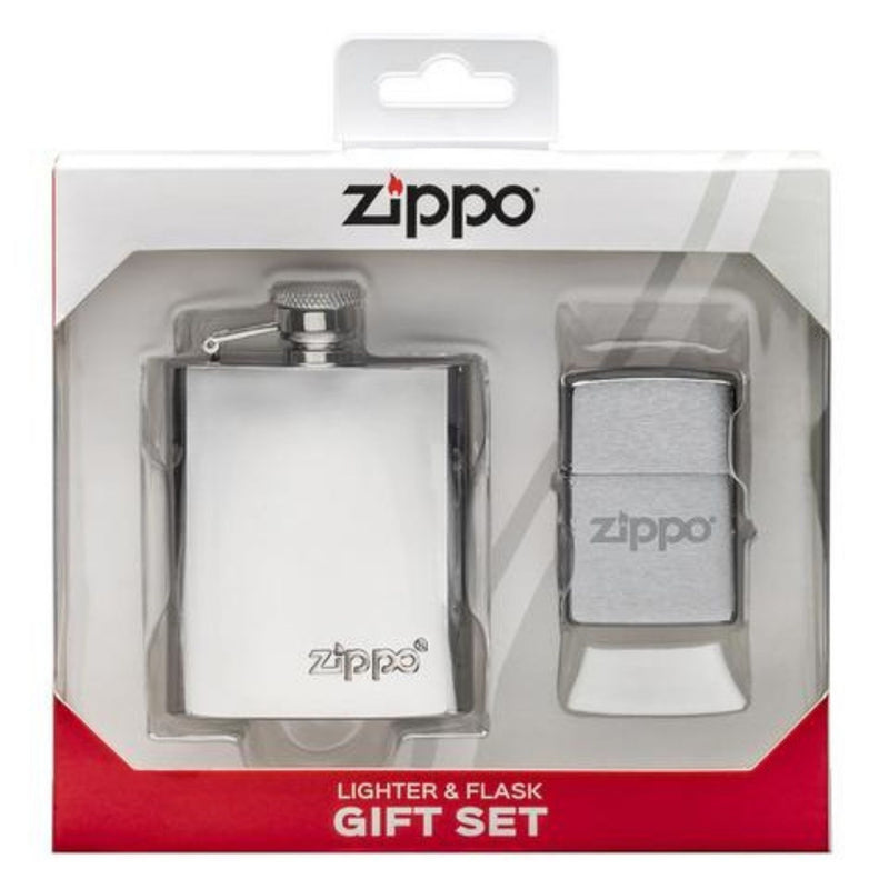 Zippo Flask& Lighter Gift Set