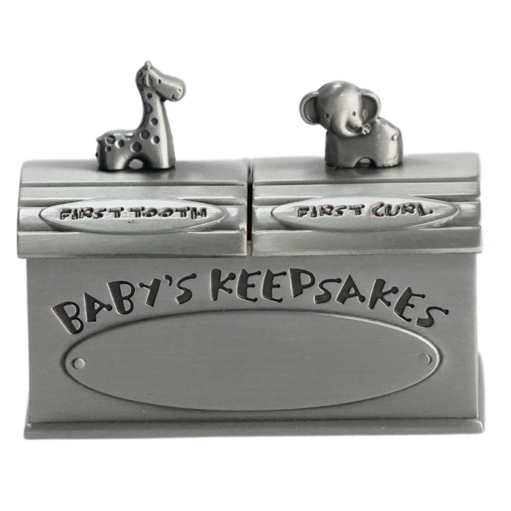 Baby's keepsake first curl and deals tooth box