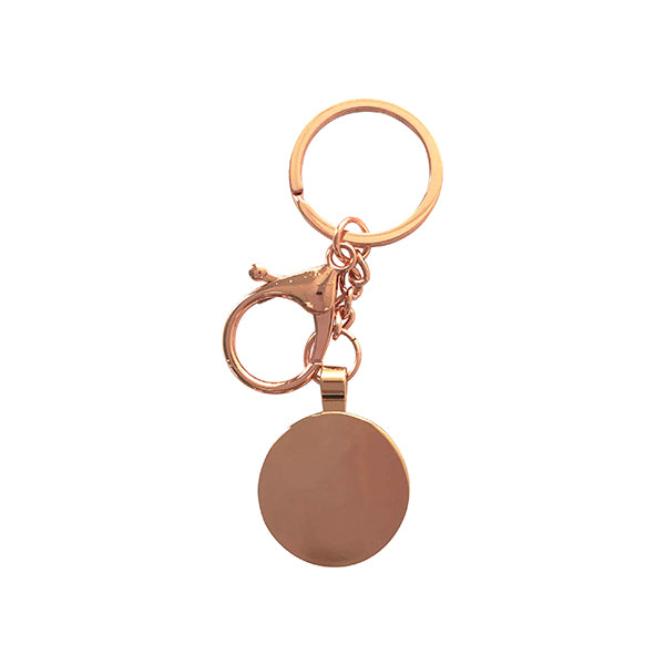 Rose gold sales keychain ring