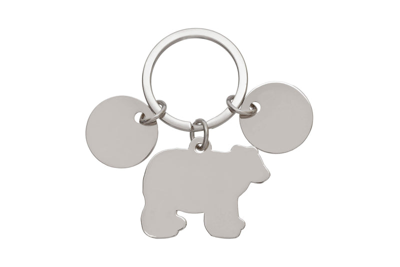 Mama Bear with Sibling Charms Key Ring- Add Engraving