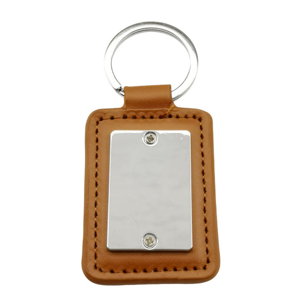 Engraved leather keyring discount