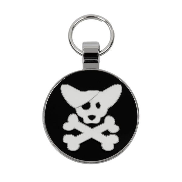 Skull and crossbones dog tag store