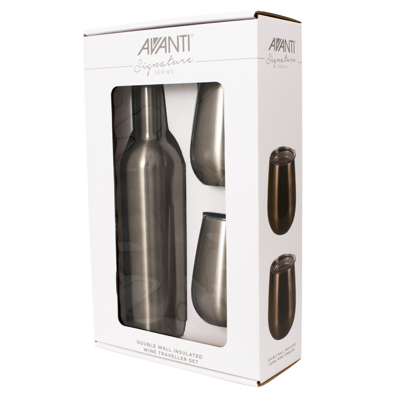Avanti Double Wall Insulated Wine Traveller Set gunmetal 1