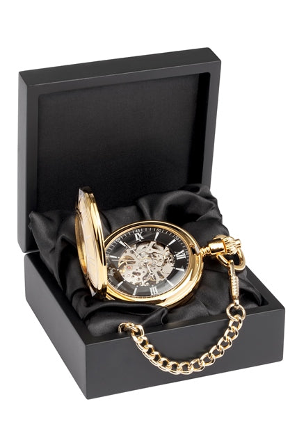 Pocket Watch Gold Plated Mechanical-0