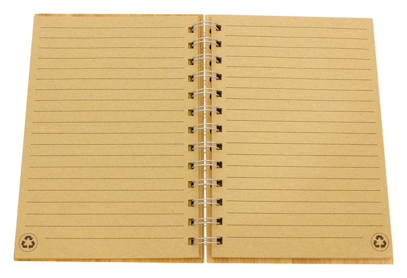 Personalised and eco-friendly engraved bamboo notebook