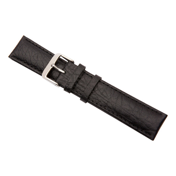 Black Soft Italian Buffalo Leather Watch Band 22mm 2511122