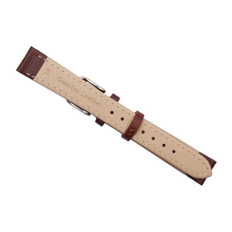 Brown calf leather watch band 14mm 2520114 2