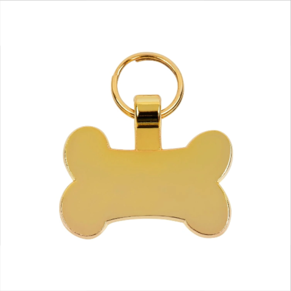 Gold dog tag for dog discount