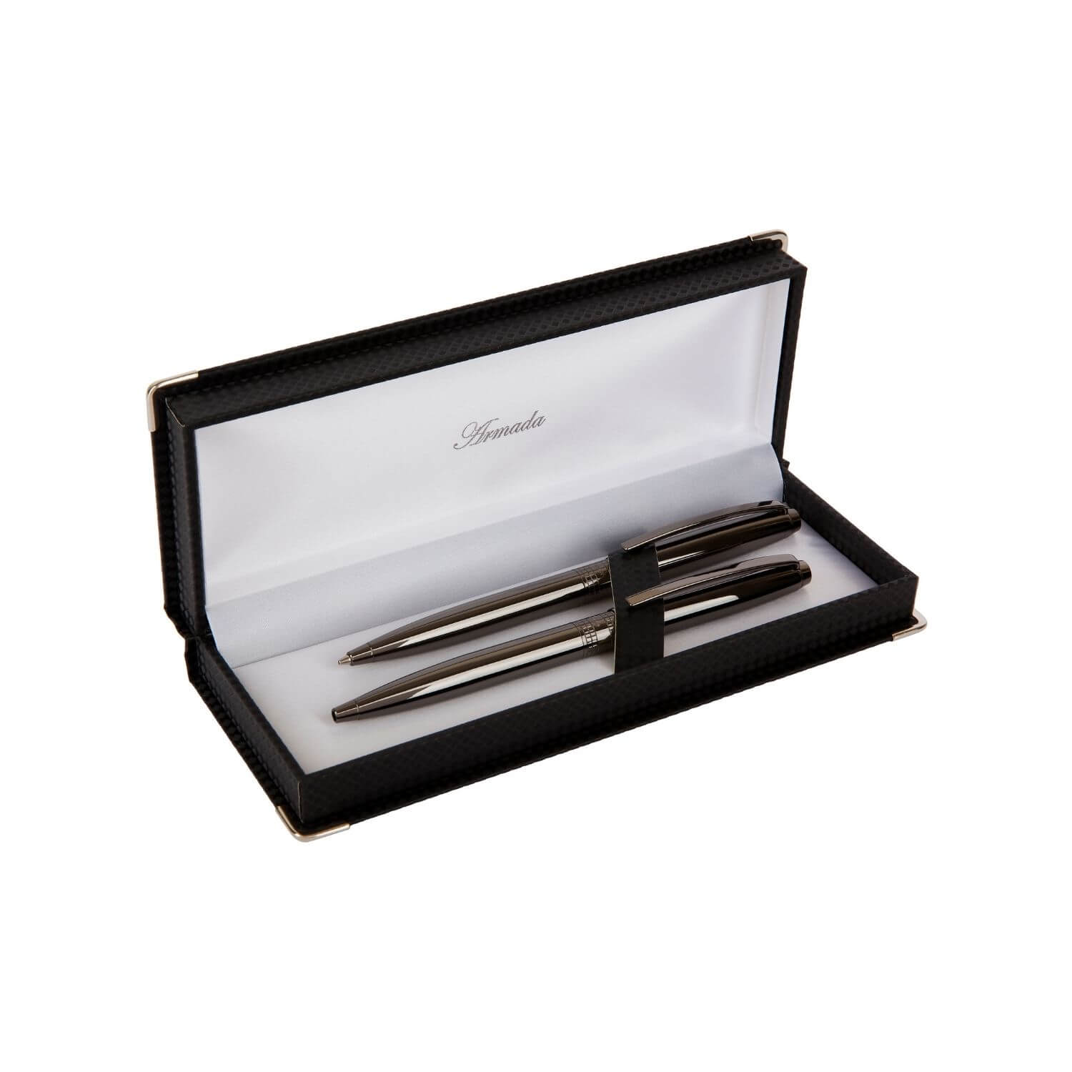 Gunmetal Pen and Pencil Set - Add Personalisation