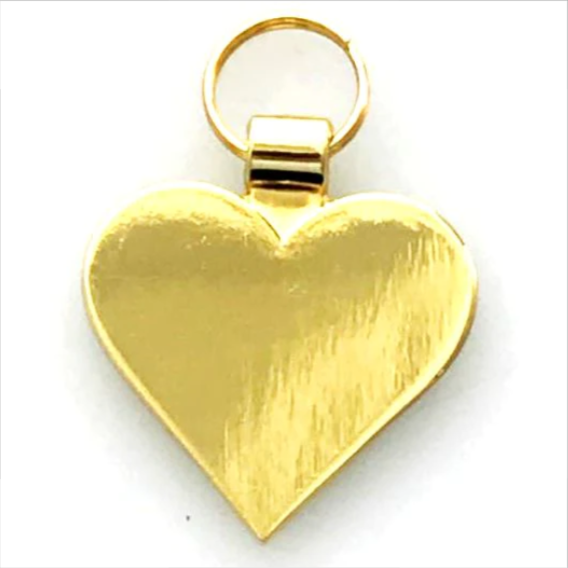Heart Gold Pet Tag