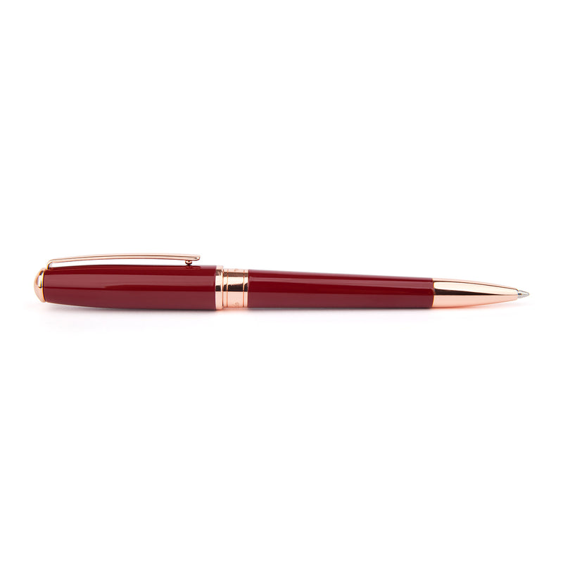 Classic Burgundy & Rose Gold Ballpoint Pen - Personalise with Engraving