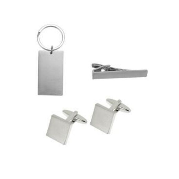 Keyring Gift Set with Tie Bar and Cuff Links