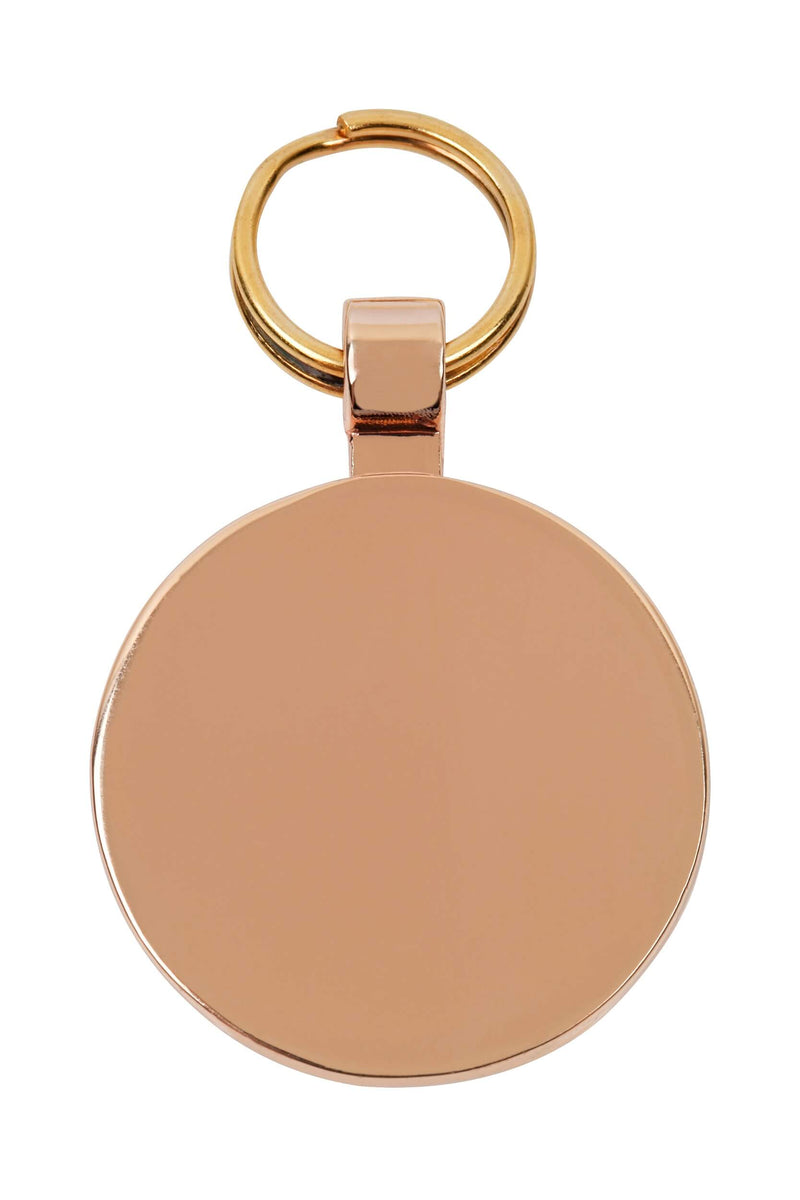 Rose Gold Large Circle Pet Tag