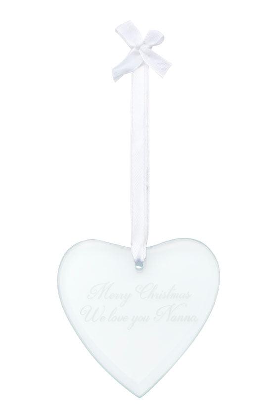 Glass Heart Christmas Keepsake