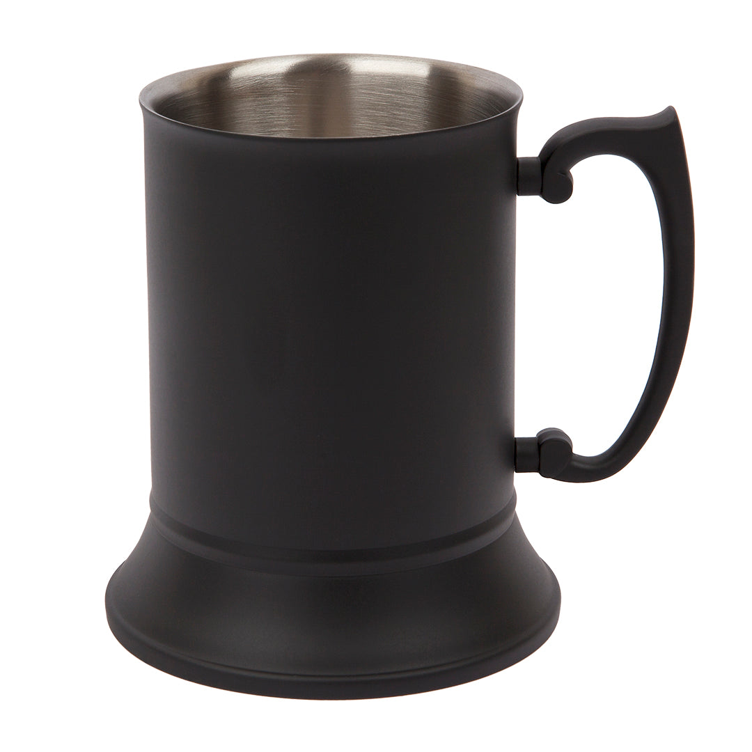 Matte-black-stainless-steel-tankard-front