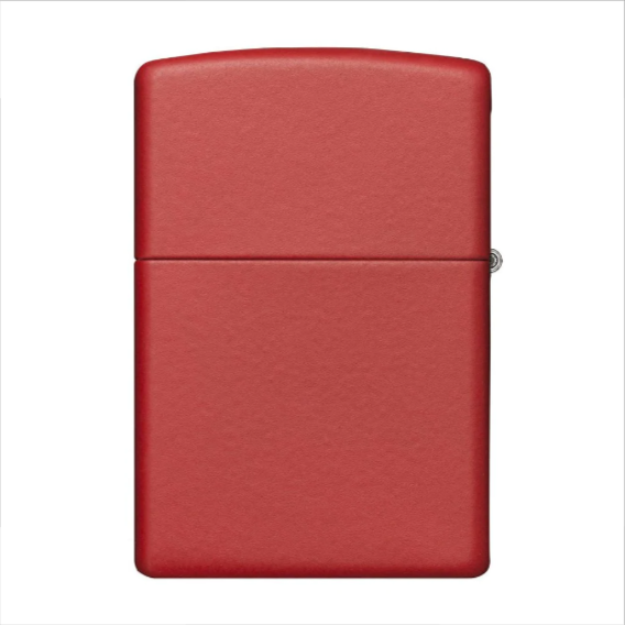 Matte Red Zippo Lighter - Personalised Gift Idea