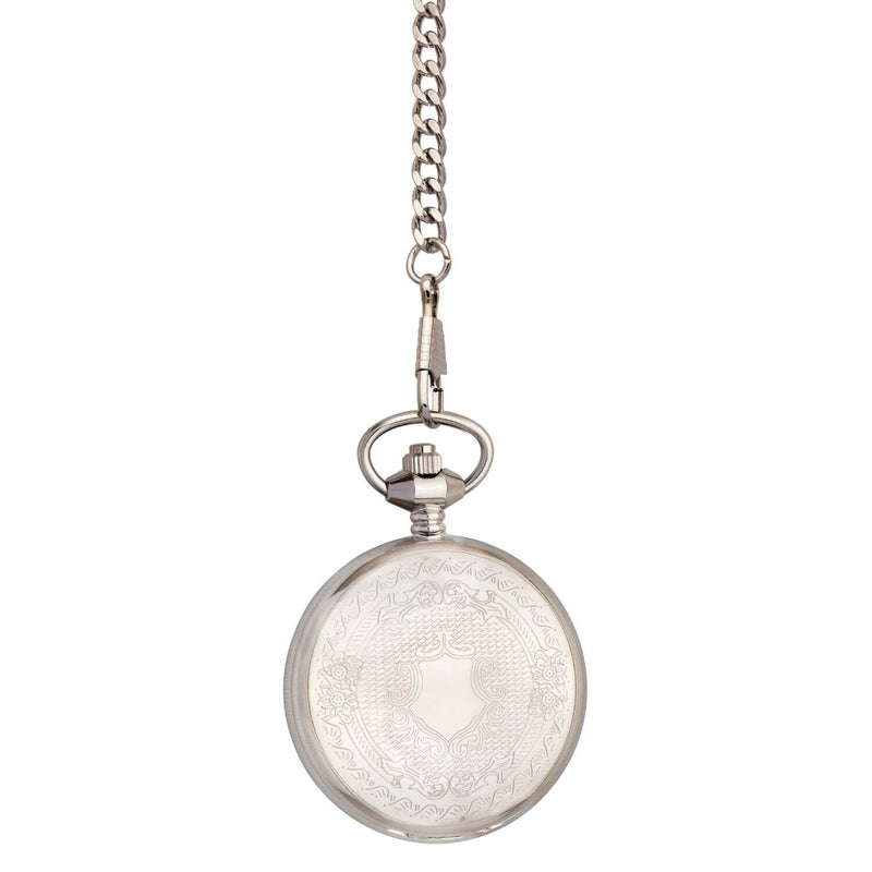Mechanical Pocket Watch - Stainless Steel - Add Engraving