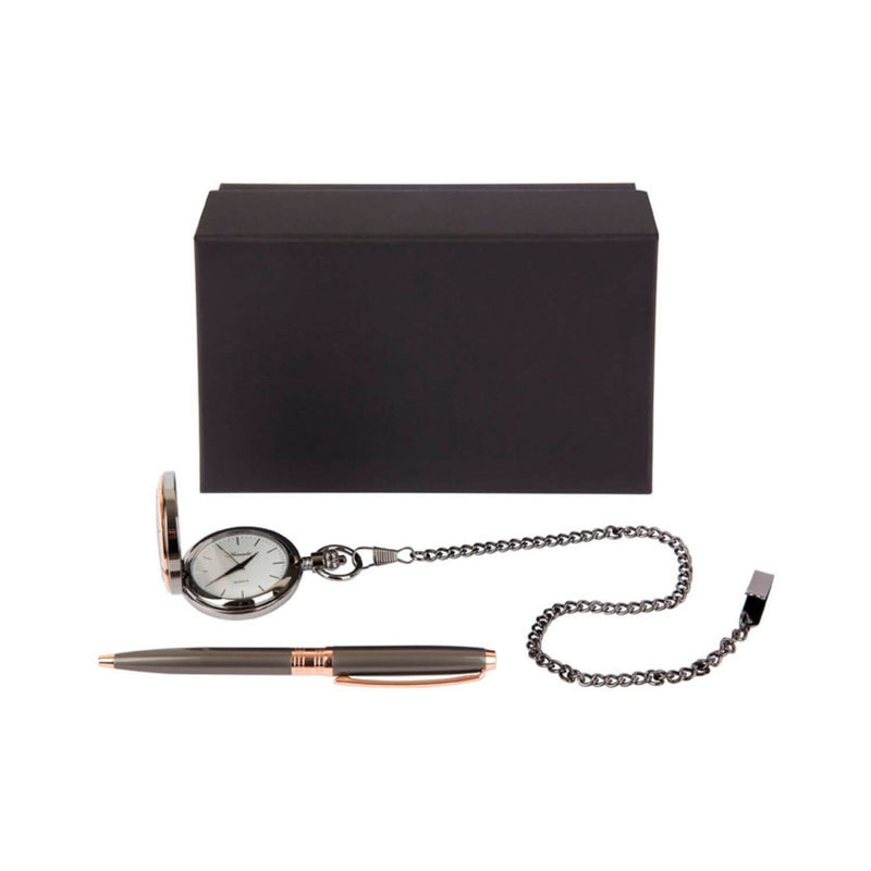 Pen and Pocket Watch Gift Set - Stylish Personalised Gift Idea
