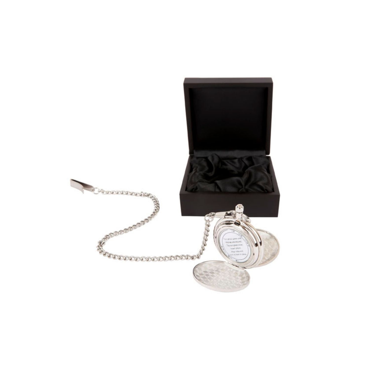 Nickel Pocket Watch with Photo Frame Add Engraving Mister Minit