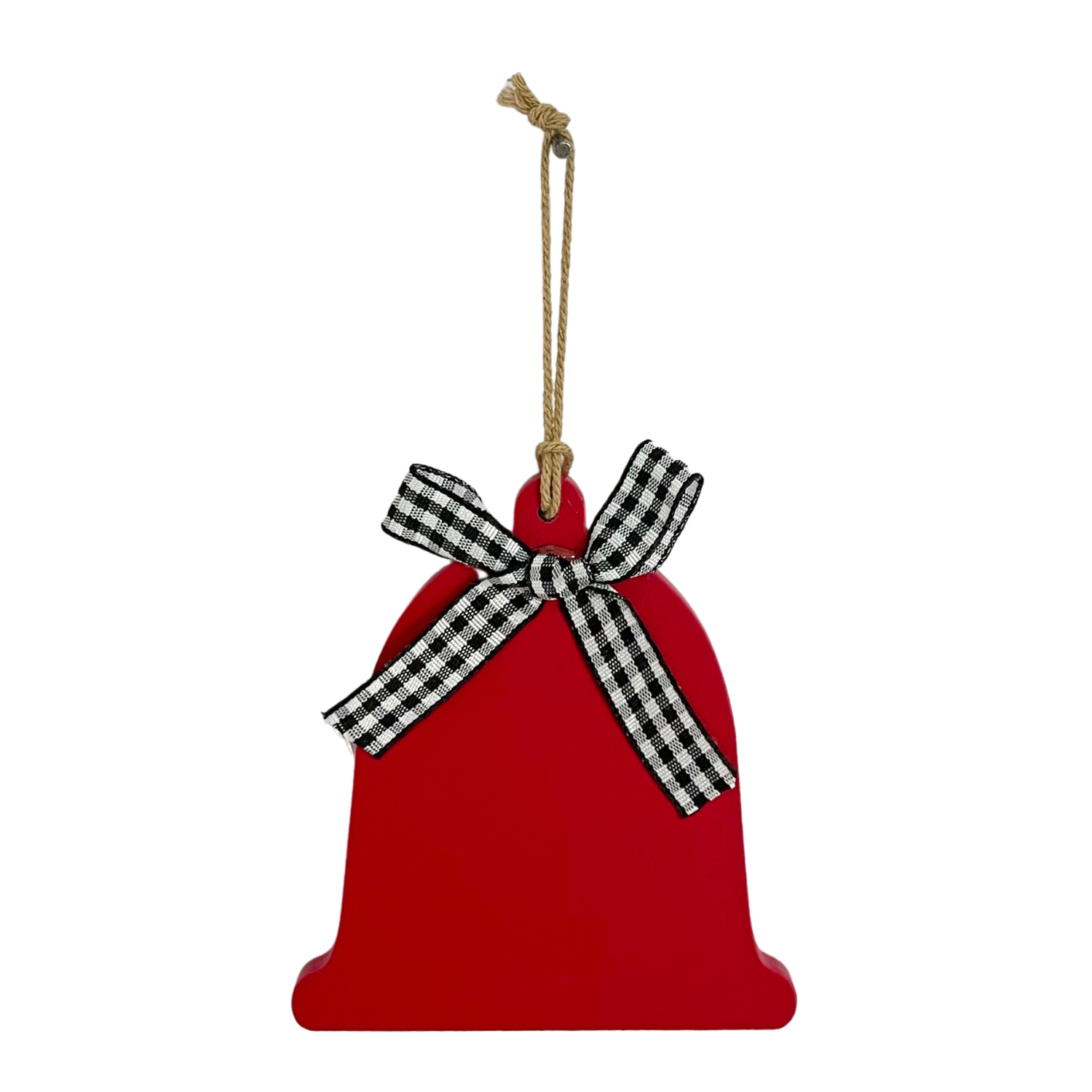 Red Bell Wooden Christmas Keepsake