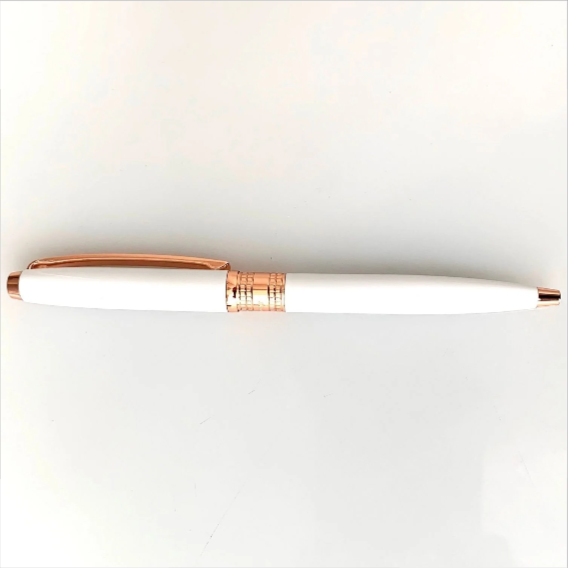 Rose Gold & White Pen - Personalized Gift Idea - Mister Minit