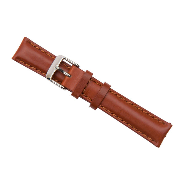 Tan stitched oil watch band 18mm 2521018