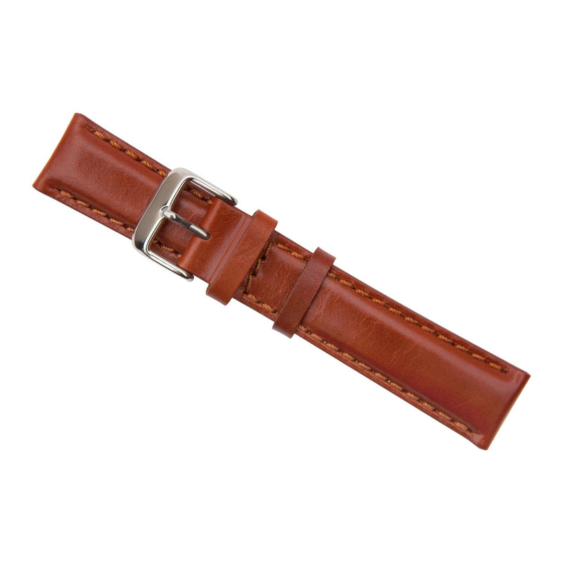 Tan stitched oil watch band 20mm 2521020