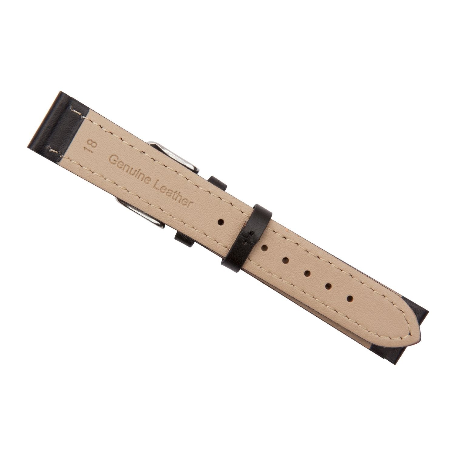 Black Calf Leather Watch Band