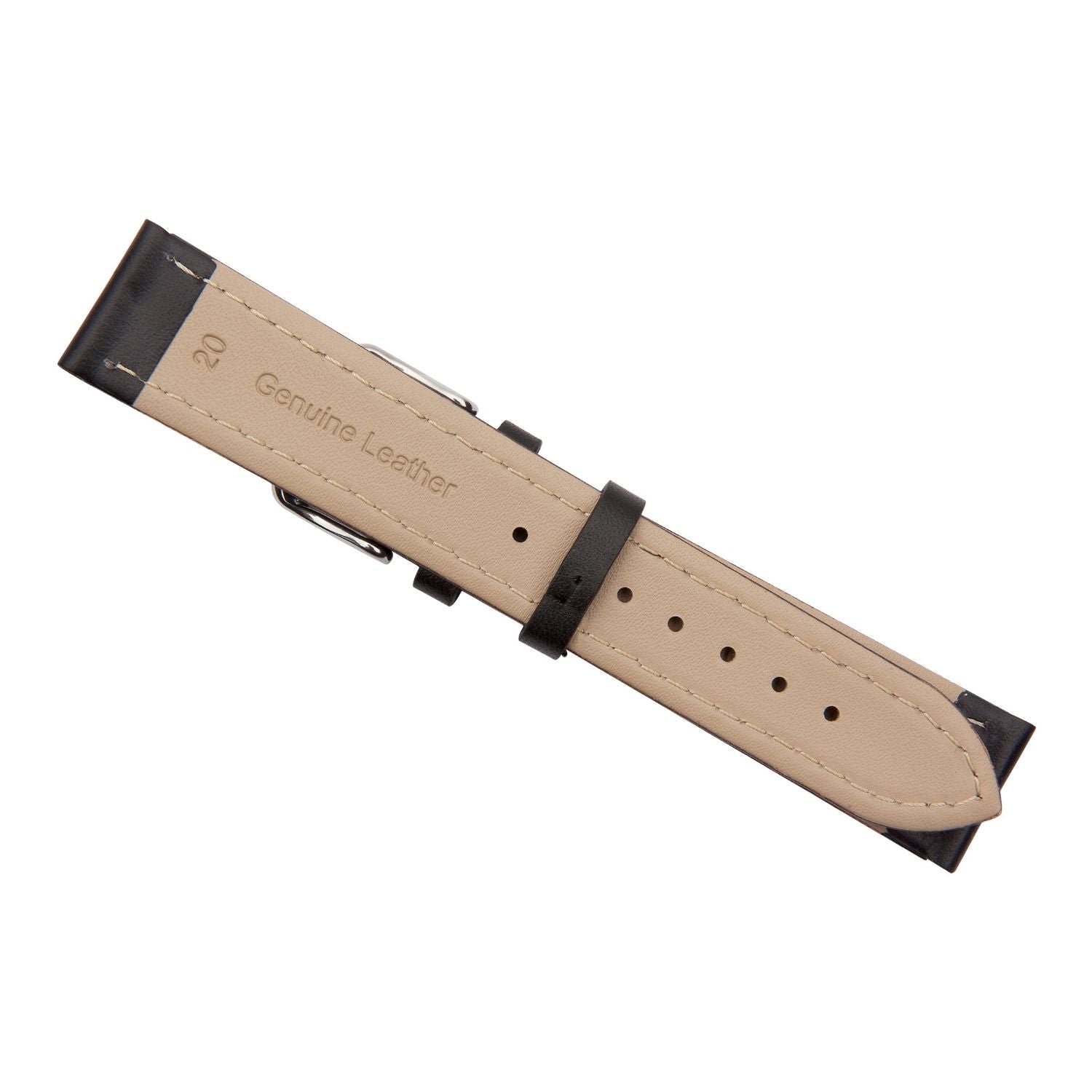 Black Calf Leather Watch Band