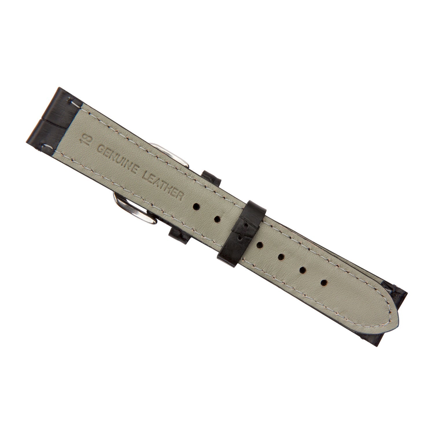 black crocodile watch band 18mm back 2530818