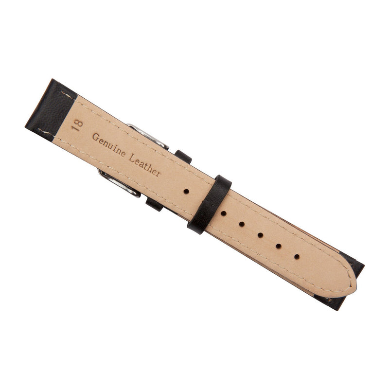 black padded calf leather watch band 18mm 2510218 2