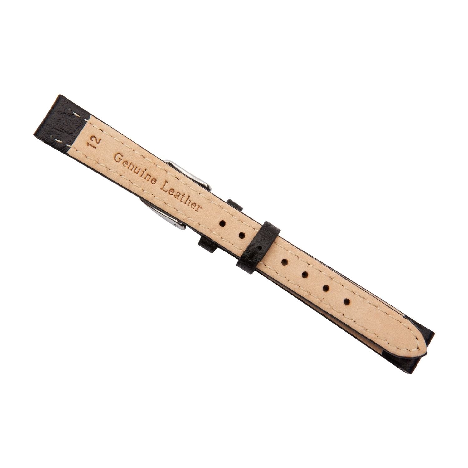 Black Soft Italian Buffalo Leather Watch Band