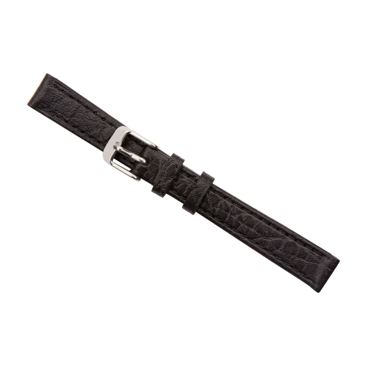 black soft italian buffalo leather watch band 12mm 2510712