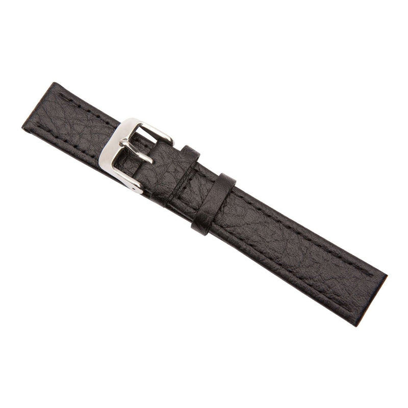 black soft italian buffalo leather watch band 18mm 2510718
