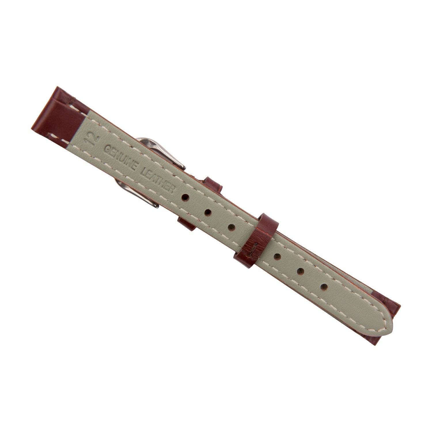 brown crocodile watch band 12mm back 2533812