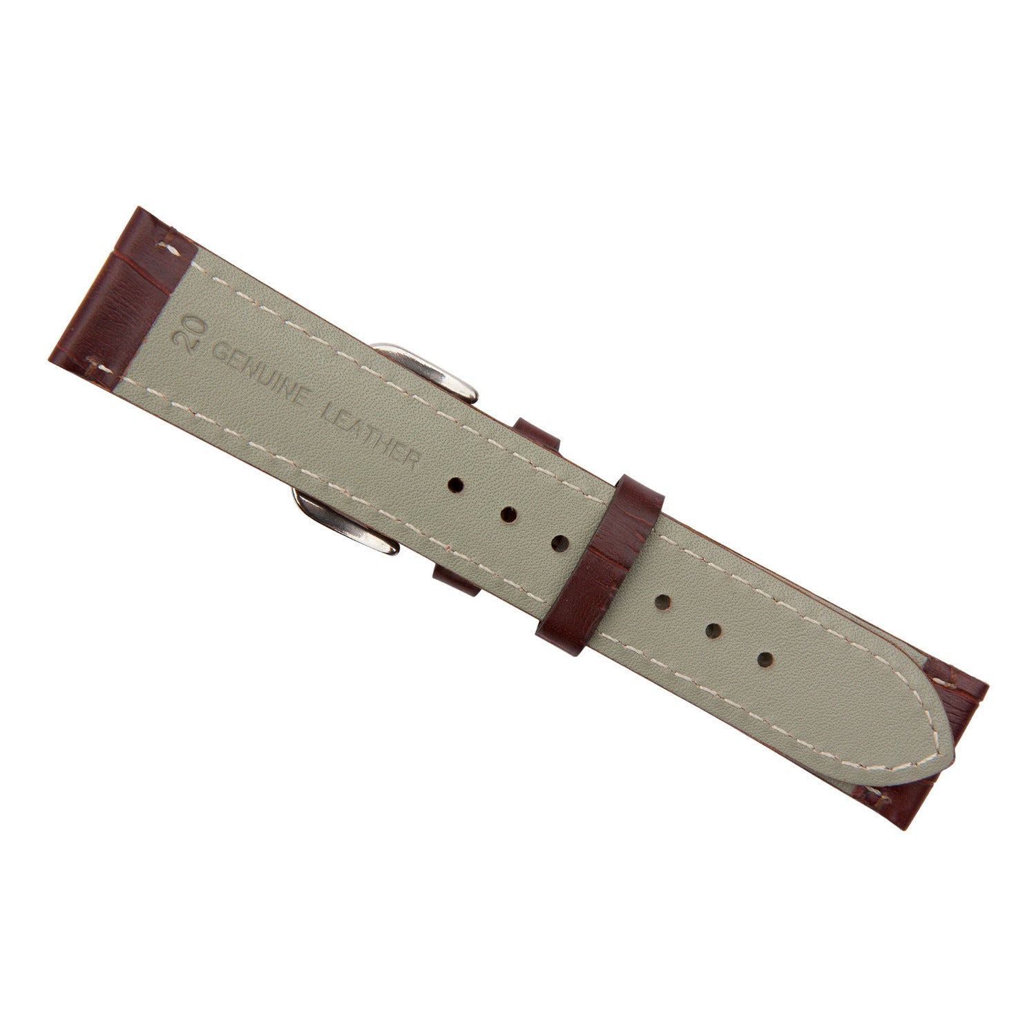 brown crocodile watch band 20mm back 2533820