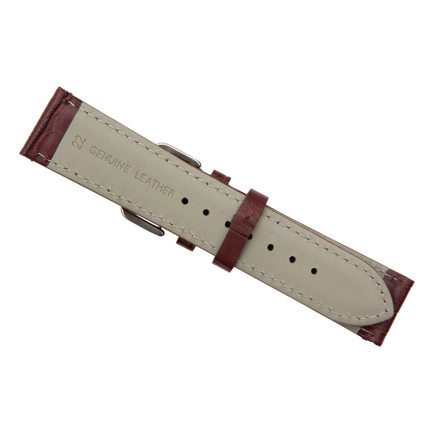 brown crocodile watch band 22mm back 2533822