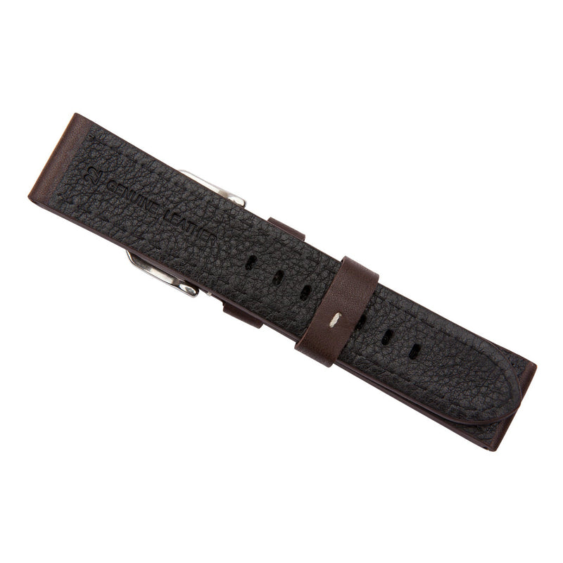 brown industrial calf leather watch band 2515022 22mm 2
