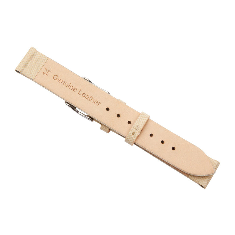 cream calf leather watch band 14mm 2510614 2