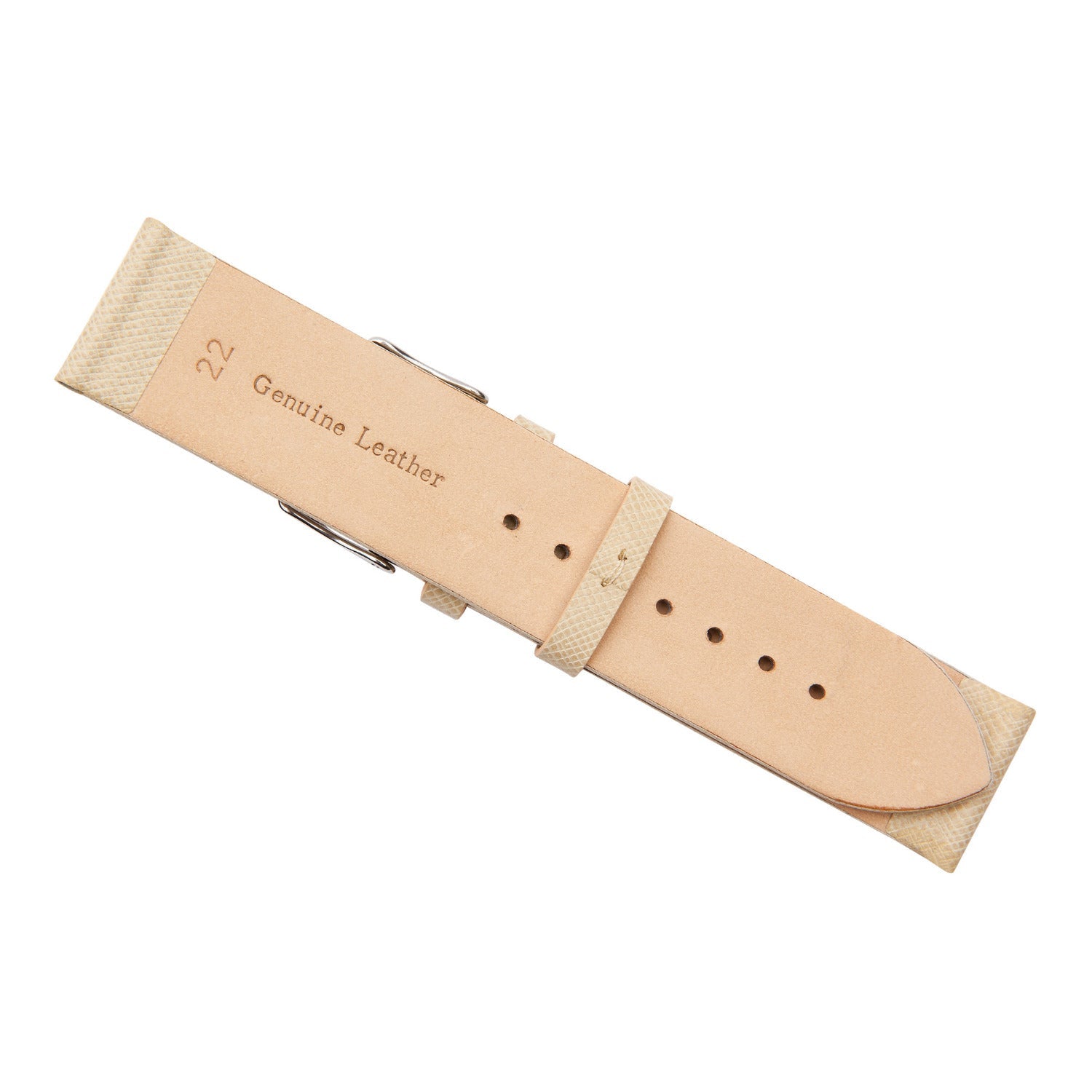 Cream Calf Leather Watch Band